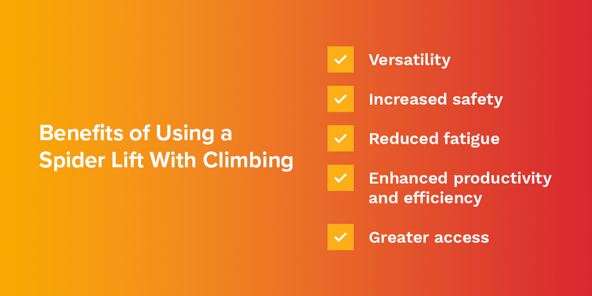Benefits of Using a Spider Lift With Climbing