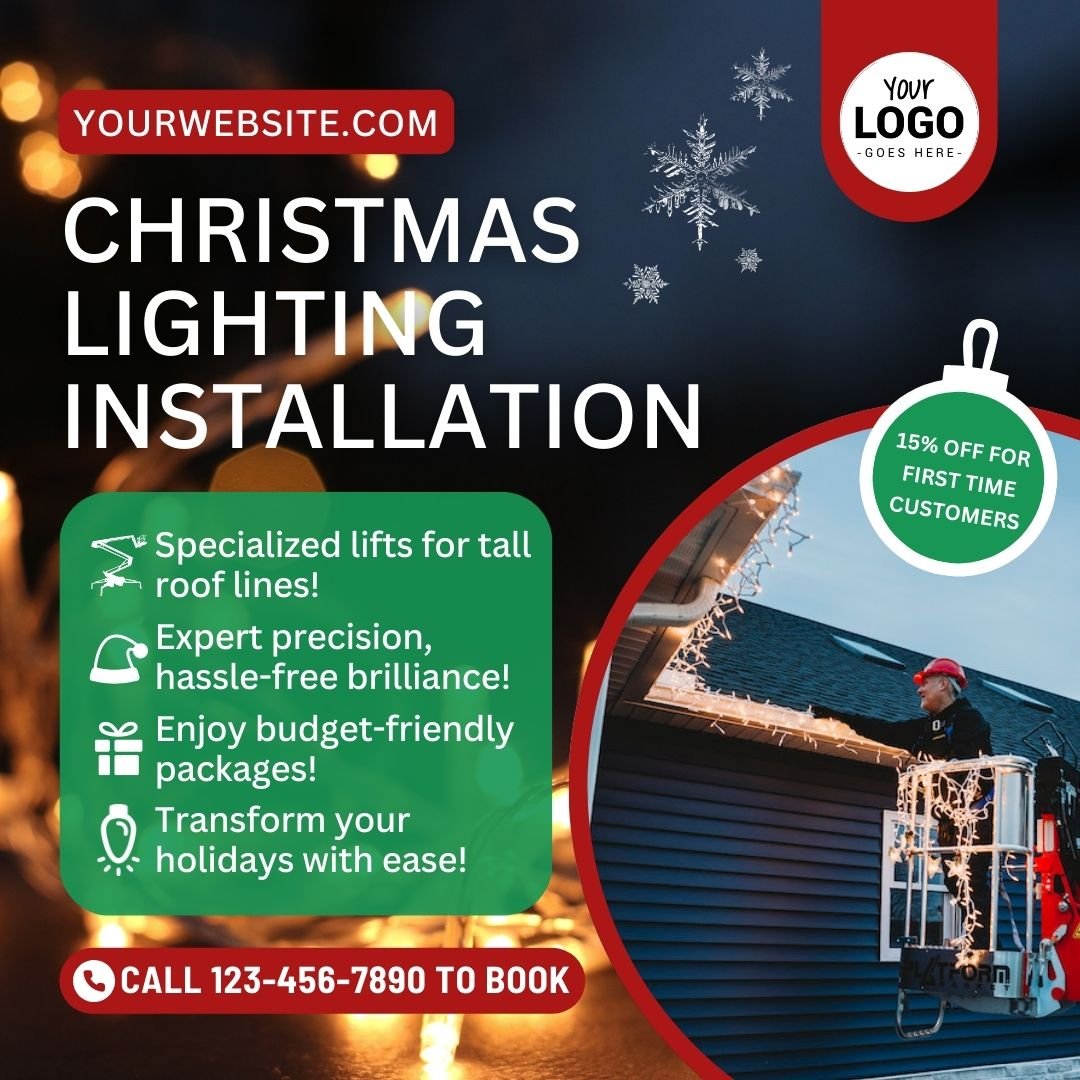 Tracked Lifts Christmas Light Installation Instagram Ad Sample